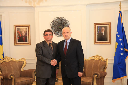 Takimi i Drejtorit te Agjencisë kundër Korrupsionit Hasan Preteni  me Presidentin e Kosoves Fatmir Sejdiun