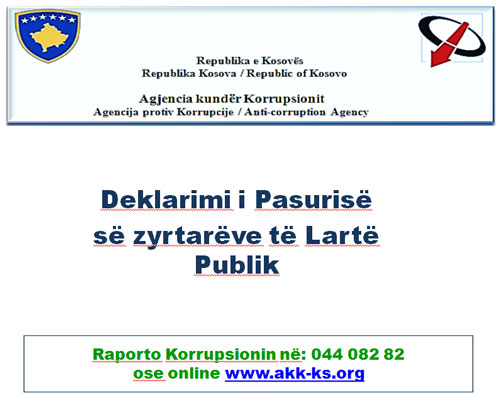 Më shumë se 95 përqind e zyrtarëve të lartë publikë e kanë deklaruar pasurinë